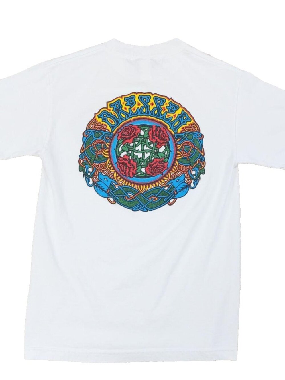 Vintage Y2k Eric Dressen Santa Cruz Skateboard T-Shirt Small, White Celtic Knot